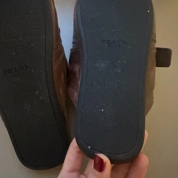 Prada brown distressed mules - Picture 3 of 7